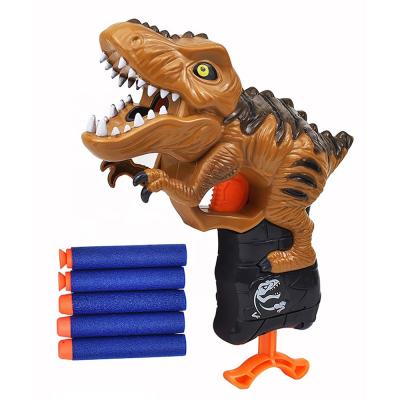 China Shooting Playing Newest Games Sof Bullet Gun Kids Shooting Air Blaster Gun Shooting Toy Gun Dinosaur Soft Bullet Toy For Kids Soft Foam for sale