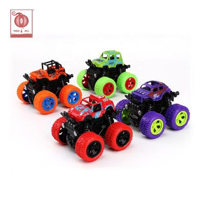 China 360 Degree Rotation Plastic Friction Four Wheel Car Die Cast Cars Off Road Drift Car Toys Friction Climbing Stunt Vehicles for sale