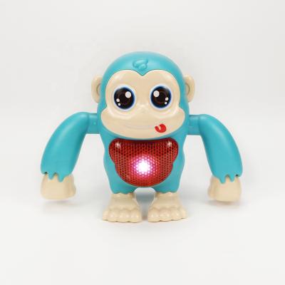 China Sound Monkey Toys Children Animals Toys Animals Early Educational Electronic Spinning Action With Musical Sound for sale