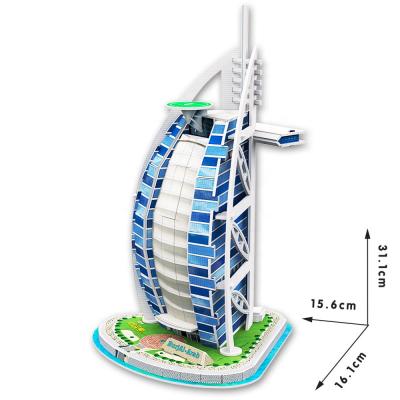 China DIY TOY Burj Al Arab 3d hotel building foam puzzle adult building model for kids for sale