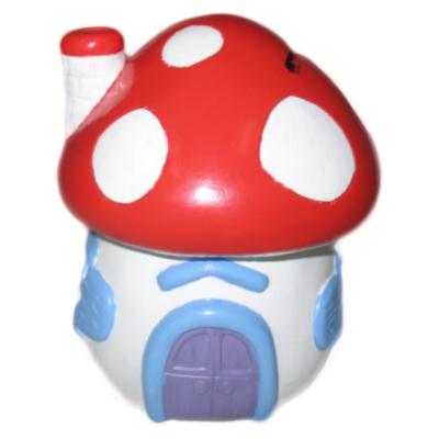 China Wholesale Children's favorite red cheap plastic piggy bank L9.6*W9.6*H11.8CM for sale