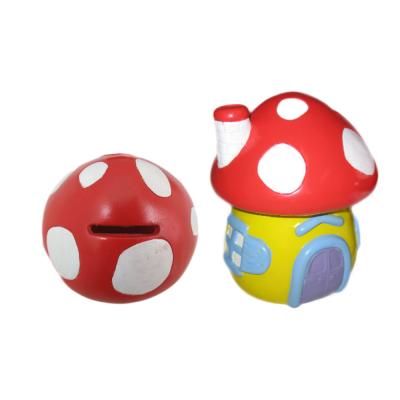 China Amazon Best Selling Cute Plastic Mushroom Shape Coin Bank Children's Toys Gifts L9.6*W9.6*H11.8CM for sale