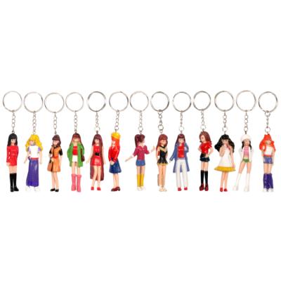 China 2020 Best Selling Cute Color Girl S3004 Cute Key Chain Animal Key Chain for sale