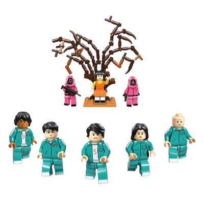 China Newest DIY 123 man building block moc wooden brick building small particles squid props characters game block boys and girls Toy Gift for sale