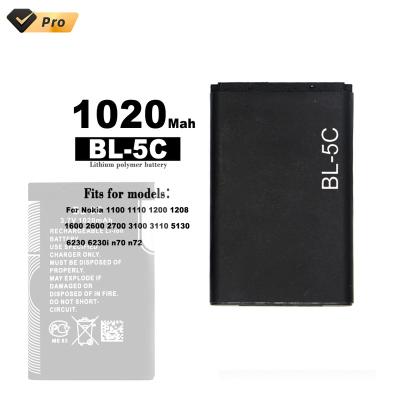 China Mobile Phone For Nokia Bl-5c Mobile Phone Battery 1020mah for sale