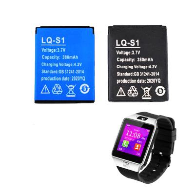 China Wholesale Long Cycle Life Smart Watch Battery 380mah 3.7v Lipo Battery For A1 Dz09 Watch for sale