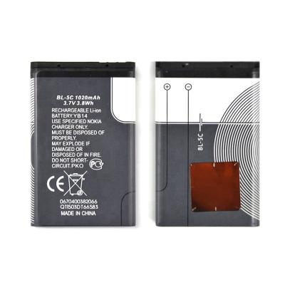 China Mobile Phone China Factory BL5C 1020mAh Lithium BL-5C BL 5C Phone Battery Replacement For 6680 6681 6682 7600 7610 N70 N71 N72 N91 3105 3120 for sale