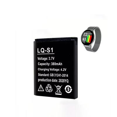 China Consumer Electronics Replacement Hot Selling Lq-s1 3.7v 380mah Battery For Smart Watch Dz09 Qw09 W8 A1 V8 X6 for sale