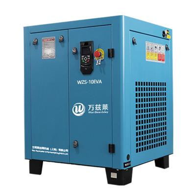 China Factory 7.5 KW 10HP Variable Frequency Stationary Energy Saving Oil Free Screw Compressor for sale