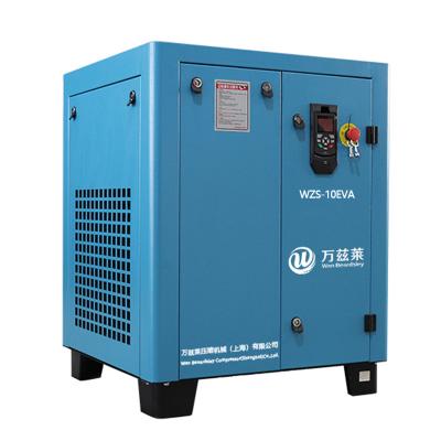 China Factory Frequency Conversion Screw Air Compressor 7.5kw Stationary Energy Saving Electric Air-compressor for sale