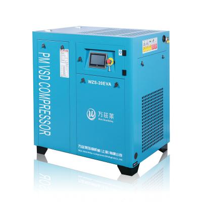 China OIL-LESS 15KW 20HP Electric Rotary Workshop PM Frequency Conversion Industrial Air Compressor for sale