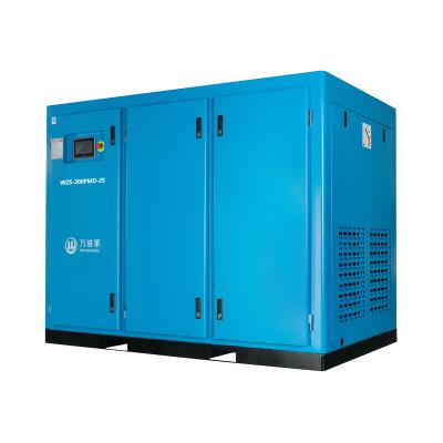 China OIL-LESS 200kw Frequency Conversion Energy Save Double Cylinder Air-Compressors 220 V For Painting for sale