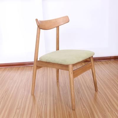 China Living Room Green Round Arm Restaurant Solid Wood Nordic Upholstered Modern Dining Chair for sale