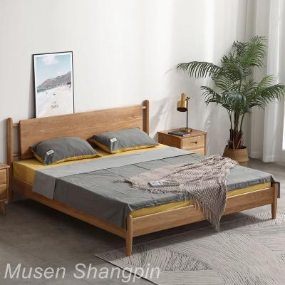 China Wholesale Adjustable (Height) Modern Simple Style Bedroom Sleep Sets Wooden Bedroom Furniture Hotel Bed for sale