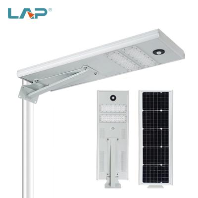 China With mono solar panel in high working efficiency 100 watt 150w solar street light aluminum BOSUN IP65 super bright outdoor waterproof explosion proof SMD for sale