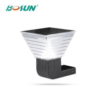 China With mono solar panel in high work efficiency > BOSUN 21% CCT 21% CCT Central Square IP65 Waterproof Outdoor Black Outdoor Adjustable Solar Led Garden Light for sale