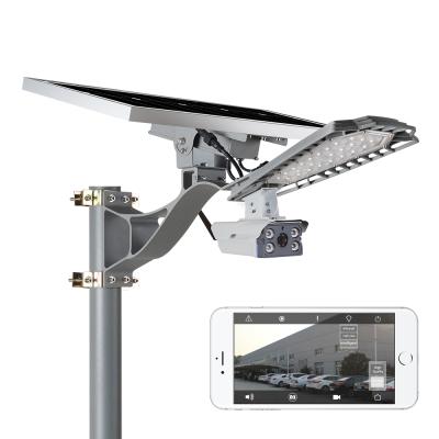 China BOSUN ROAD smart mobile phone smd ip65 60w remote control waterproof solar led street light with cctv camera for sale