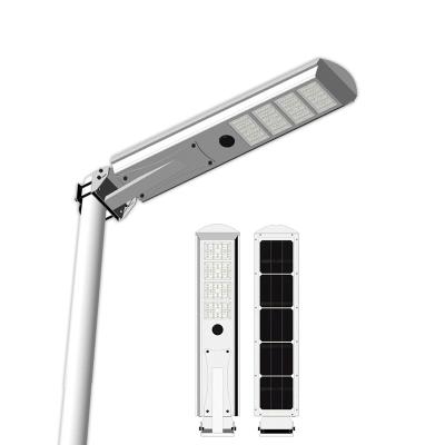 China With mono solar panel in high work efficiency > BOSUN 21% Motion Induction Smart Human Sensor Outdoor IP65 15w 20w 30w Integrated All In One Solar Led Street Light for sale