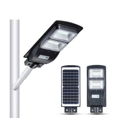 China With mono solar panel in high work efficiency > 21% motion sensor integrated 20w 40w 60w BOSUN outdoor waterproof ip65 led solar street light price for sale