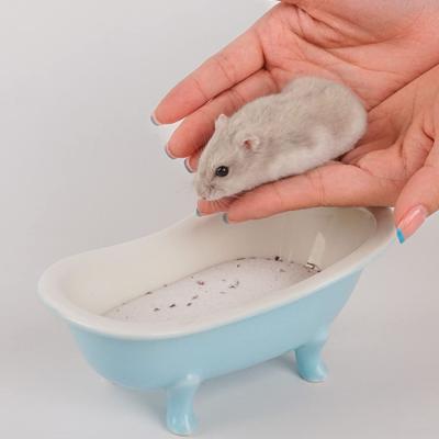 China Hamster Bath Sand Dust Pot Garbage Stored Cleaning Sand Bathing Grooming For Chinchilla Guinea Pig Gerbil Degu for sale