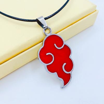 China Hiphop Japan's Most Popular Anime Role Playing Pillar Zinc Alloy Human Strength Pendant Props Necklace Red Cloud Costume Props for sale