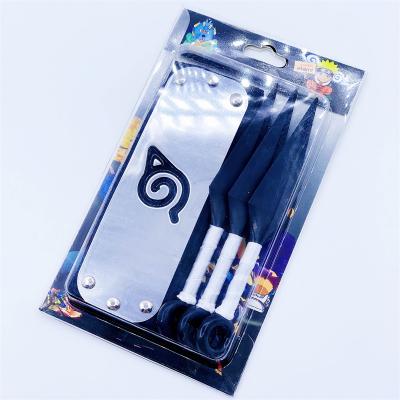 China Hot Japan Cartoon Christmas Gift ABS Plastic Weapons Kunai Hand Sword Shuriken Character Symbol Headband PVC Packing for sale