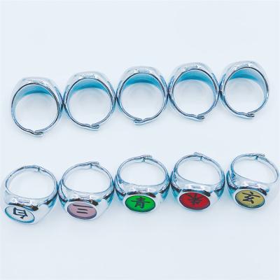 China Hot Japan Anime Japan Role Playing Metal Akatsuki Ring Set Of Ten Characters Props Pendants Costume Accessories Christmas Gifts for sale