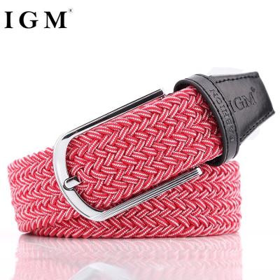 China Casual Cloth Woven Elastic Woven Stretch Webbing Belt Weave Stretch Belt Men's Women's Woven Elastic Stretch Belt for sale