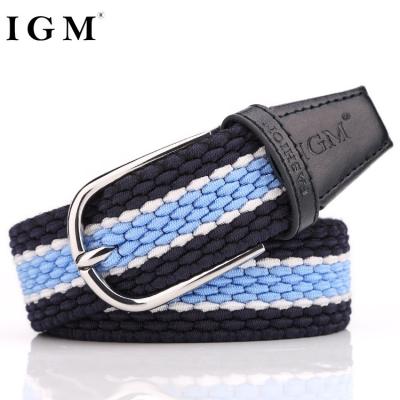 China Casual Braided Stretch Elastic Stretch Woven Belts Without Holes for sale