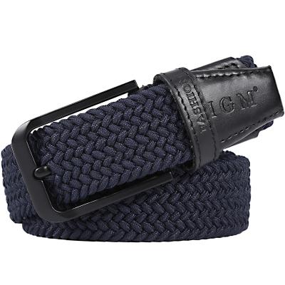 China Fashional IGM Customized Wholesale High Quality Polyester Knitted Elastic Braided Men's Rope Fashion Cloth Casual Belt for sale