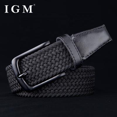 China Stretch 35mm Casual Woven Plain Weave Soft Rayon Braided Belt for sale