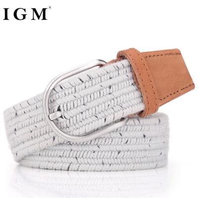 China Casual jeans cotton belts jeans cotton belt hotsale braided elastic men belt for sale