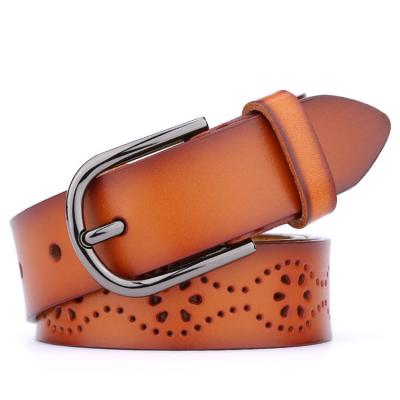 China Cowhide IGM Brand Women's PU Leather Belt Ladies PU Belt With Decorative Bees for sale