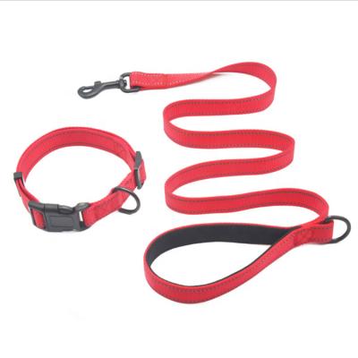 China IGM Medium Large Dog Outdoor Training Reflective Nylon Pet Collar Leash Set for sale