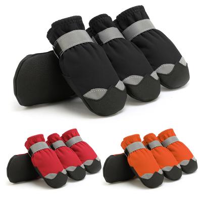 China Viable Couturier Dog Paw Protection with Rubber Booties Rain and Sidewalk Warm Waterproof Dog Shoe for sale