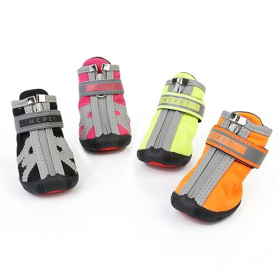 China Outdoor Waterproof Rain Boots Dog Shoes With Two Durable Reflective And Anti-Slip Fastening Straps for sale