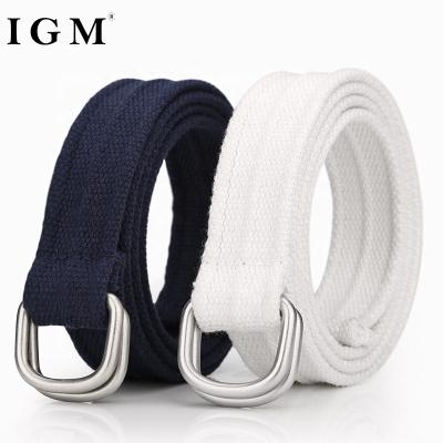 China Madame Double D Ring Canvas Belt casual and fashion IGM for sale