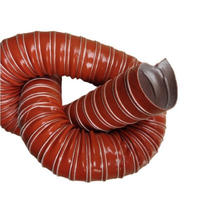 China Modern black color or red color flexible air duct high temperature silicone hose heating ventilation for sale