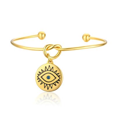 China Fashion Style Ancient Egyptian Gold Non Fade Evil Eye Evil Eye Charm Pendant Bracelet for sale