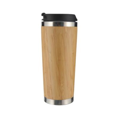 China New Design Outdoor Sustainable Sustainable Style SUS304 PP 450ml Bamboo Coffee Mug for sale