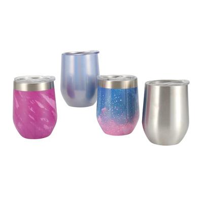 China 2021hot sale amazon sustainable vacuum insulated stemless stainless steel travel wine tumbler with lid for sale