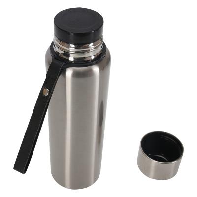 China PORTABLE Portable 800ml Vacuum Flask Thermal Water Bottle With Easy Carry Belt for sale