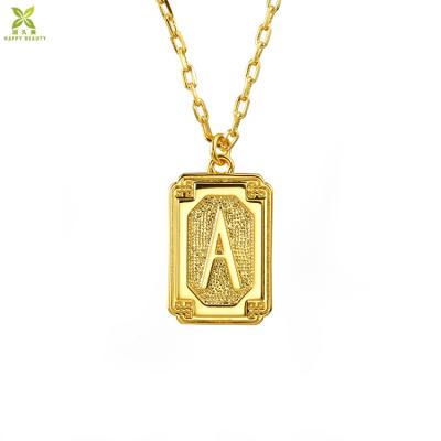 China Custom Engraved Stainless Steel Jewelry Letter Pendant Necklace for sale