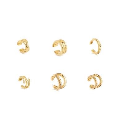 China Custom Fashion Style Simple Gold Ear Cuff Earrings Jewelry Women TRENDY for sale