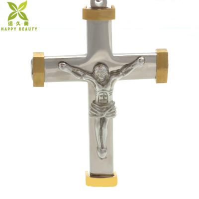 China Stainless Steel Christian Jesus Crucifix Cross Pendant Necklace made to order for sale