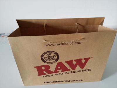 China 150gsm Brown Resealable Kraft Paper Bags For Grocery With Screen Printing for sale