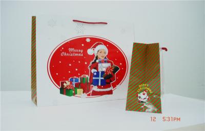 China Silver Hot Stamping Glossy Holiday Paper Bags For Advertisement 10x5x8 Inch for sale