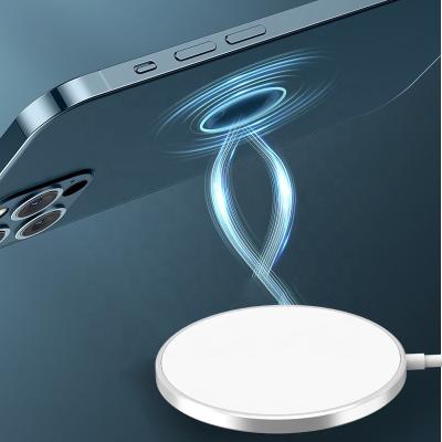 China Modern Design Weight Color 15W 5V3A Fast Fast Charging Mobile Phone Charger Magnetic White Qi Wireless Charger for sale