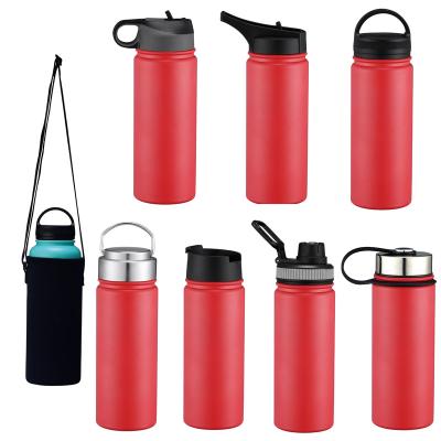 China PORTABLE Sports High Quality Standard Metal Amazon Hit Custom Insulated Stainless Steel Water Bottle With Handle Lid for sale