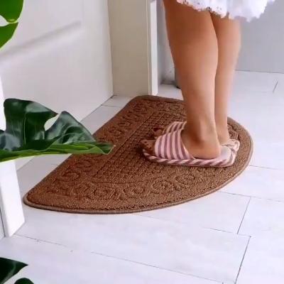 China Promotional Door Mat Bathroom Foot Rug Mat Wholesaler OEM Bright Color TPR Floor Mat Factory Made Polyester Anti-Slip for sale